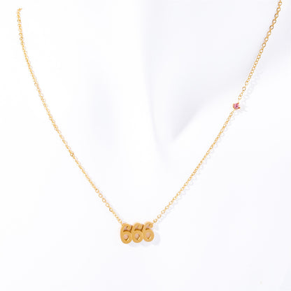 18K Gold Angel Numbers Choker Necklace