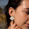 18K Gold Salt Air Seashell Stud Earrings