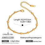 18K Gold Petal Tease Dainty Flower Chain Necklace Jewelry Set