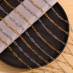 18K Gold Paperclip Necklace