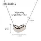 18K Gold Liquid Heart Pendant Statement Necklace