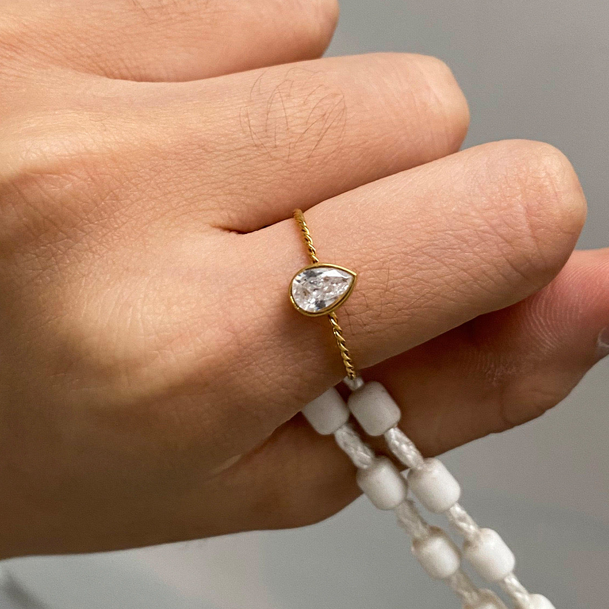 18K Gold Rising Sun Stacking Rings Set