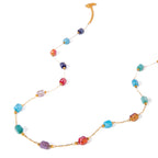 18K Gold Color Candy Beaded Chain Necklace