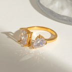 18K Gold Celebrity Bling Statement Ring