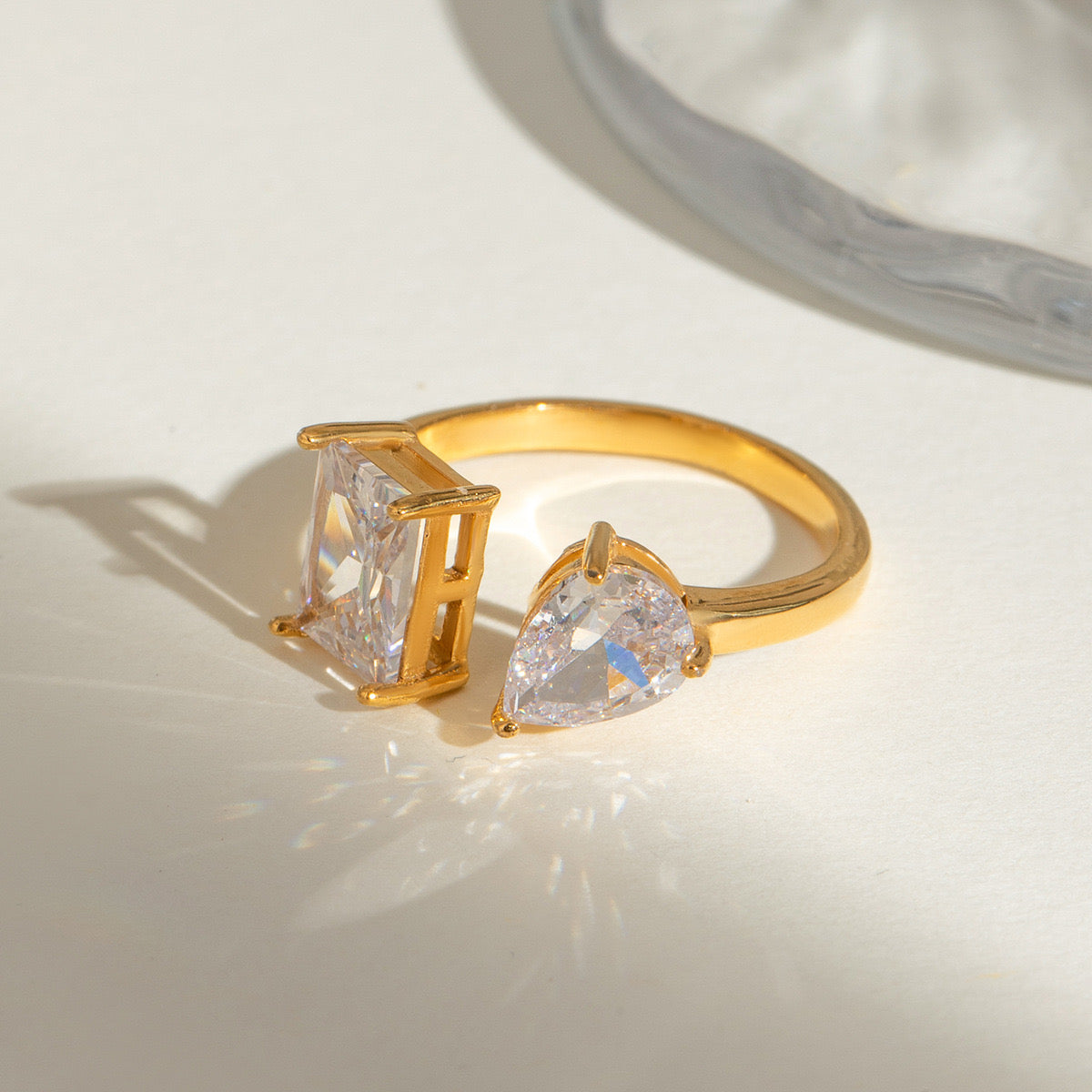 18K Gold Celebrity Bling Statement Ring