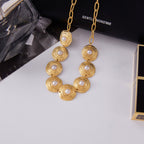 18K Gold Modern Goddess Pearl Chunky Statement Necklace