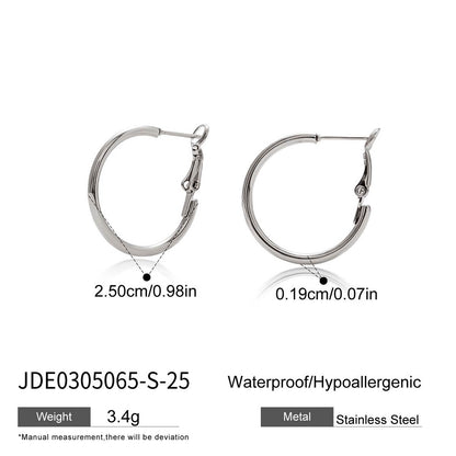 18K Gold and Silver Minimalist Essential Hoop Huggie Earrings