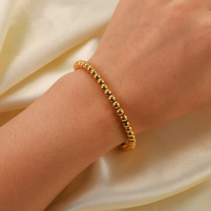 18K Gold Beaded Bracelet