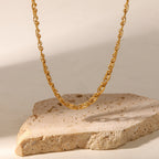 18K Gold Slim Watch Band Chain Bracelet
