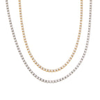 18K Gold and Silver The Socialite Tennis Necklace