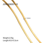 18K Gold Glowing Herringbone Snake Chain Necklace