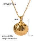 18K Gold Seashell Extra Long Necklace
