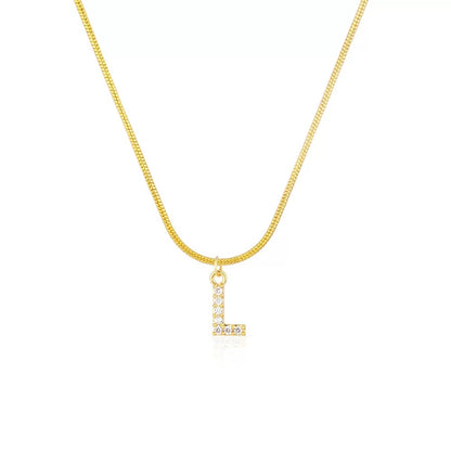 18K Gold Minimalist Glam Initial Necklace