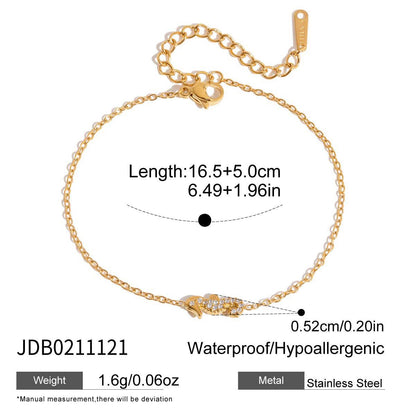 18K Gold Ocean Sparkle Seashell Palm Tree Dainty Pave Pendant Necklace Jewelry Set