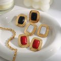 18K Gold Disco Rush Pop Color Statement Stud Earrings