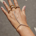 18K Gold Extra Shine Heart Eternity Tennis Ring