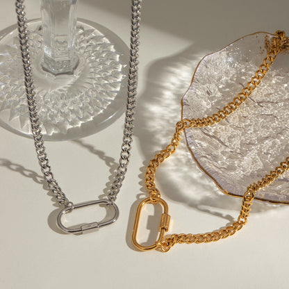 18K Gold Hooking Up Chain Charm Necklace Base