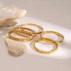 18K Gold Heart Bangle Bracelet
