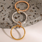 18K Gold and Silver Mixed Metal Multi Layers Spinelli Trinity Stacking Rings