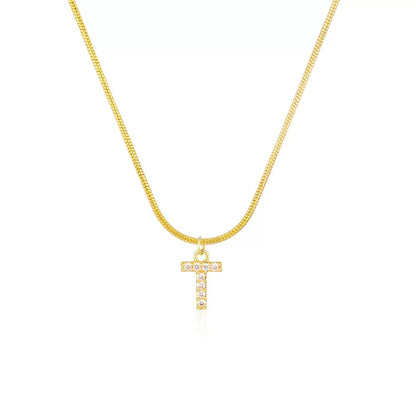 18K Gold Minimalist Glam Initial Necklace