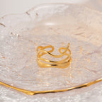 18K Gold Free Spirit Wave Band Ring