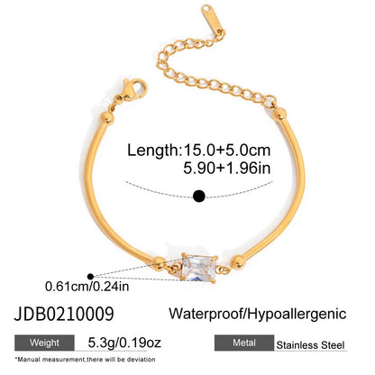 18K Gold Love Me Loud Heart Statement Chain Bracelet