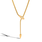 18K Gold Queen Vibe Snake Y Shape Chain Necklace Set