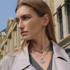 18K Gold Pearl Talk Simple Paper Clip Chain Necklace