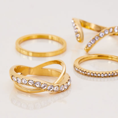 18K Gold and Silver Endless Embrace Eternity Ring