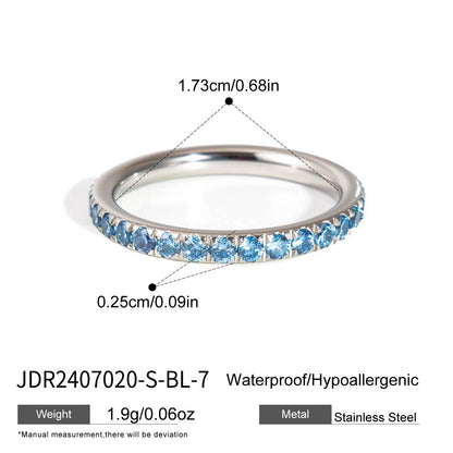 18K Gold and Silver Gem Palette Eternity Ring