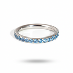 18K Gold and Silver Gem Palette Eternity Ring