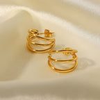 18K Gold Delicate Chic Huggie Earrings