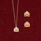 18K Gold Written in Love Bling Heart Pendant Dainty Necklace
