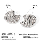 18K Gold Ocean Breeze Statement Stud Earrings