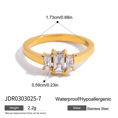 18K Gold Minimalist Luxury Slim Stacking Rings