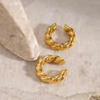 18K Gold Twisted Ear Cuff