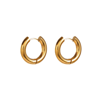 18K Gold Essential Small Hoop Huggie Earrings