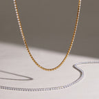 18K Gold and Silver The Socialite Tennis Necklace