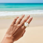 18K Gold Salt Air Seashell Pendant Necklace