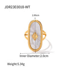 18K Gold Vintage Inspired Gemstone Statement Ring