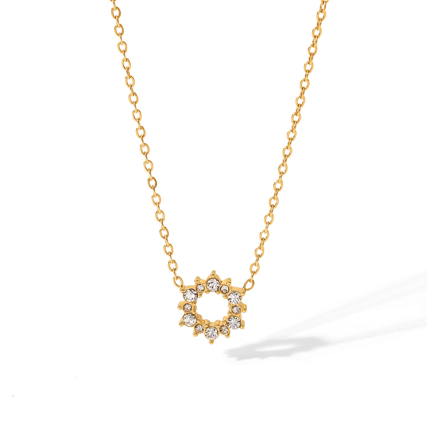 18K Gold Bling Blossom Ring Necklace