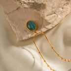 18K Gold Ocean Eye Pendant Necklace