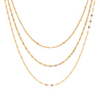 18K Gold Delicate Glimmer Chain Layered Necklace
