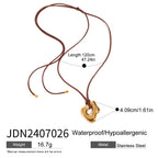 18K Gold Free Flow Geometric Statement Pendant Necklace
