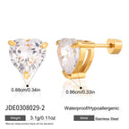 18K Gold Essential Elegance Flat Back Stud Nap Earrings