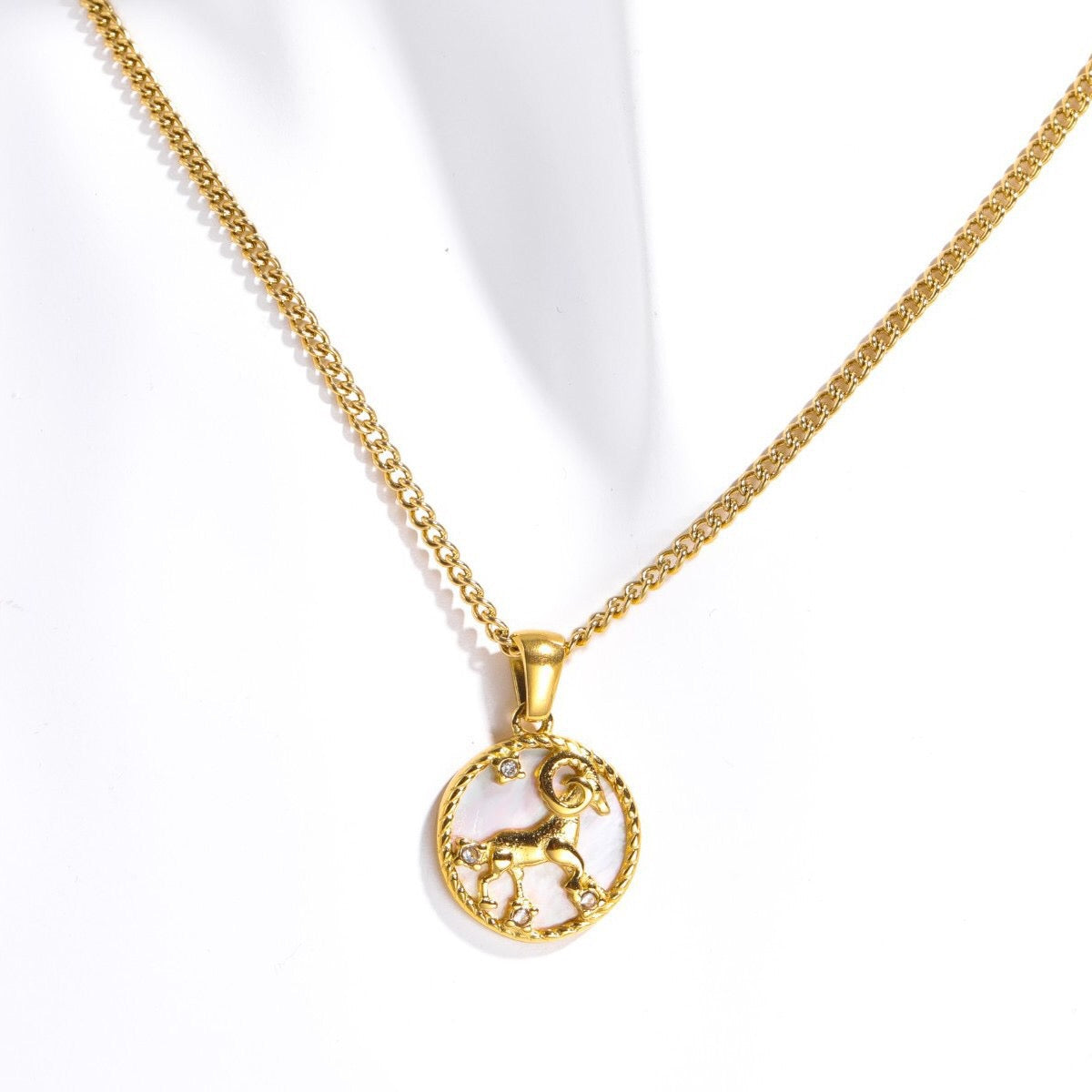 18K Gold Zodiac Astrology Sign Pendant Necklace