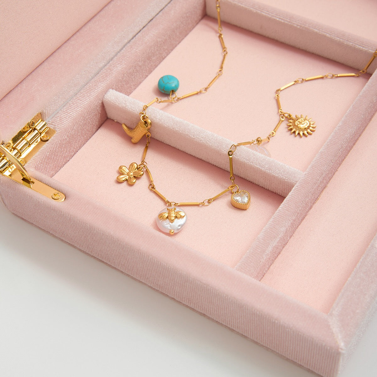 18K Gold Wicked West Cowgirl Charm Necklace
