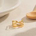 18K Gold Free Spirit Wave Band Ring