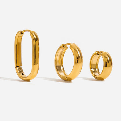 18K Gold Essential Everyday Small Hoop Huggie Earrings