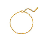 18K Gold Minimalist Beaded Bracelet